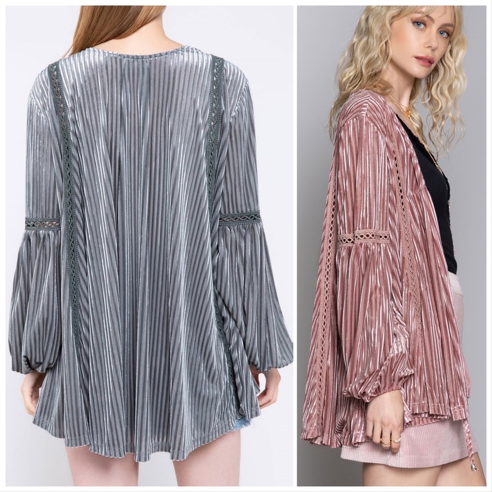 POL The At Home Lux Striped Cardigan - Picture 3 of 13